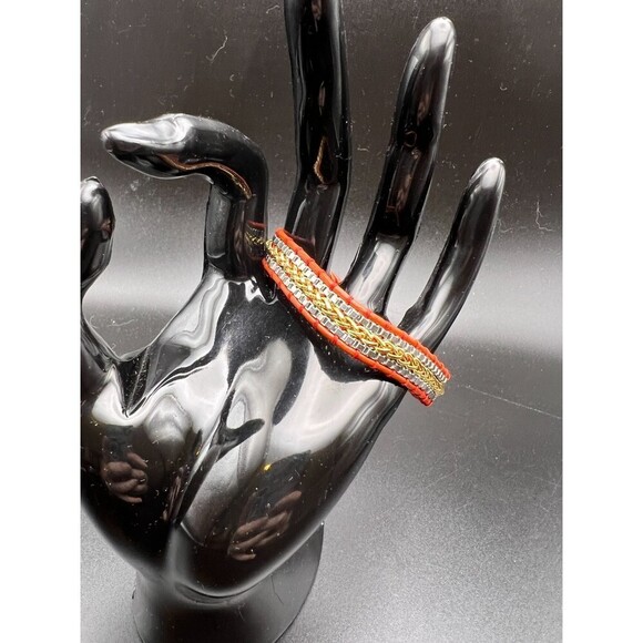 Stella & Dot Jewelry - Stella & Dot Metal and Leather Bracelet